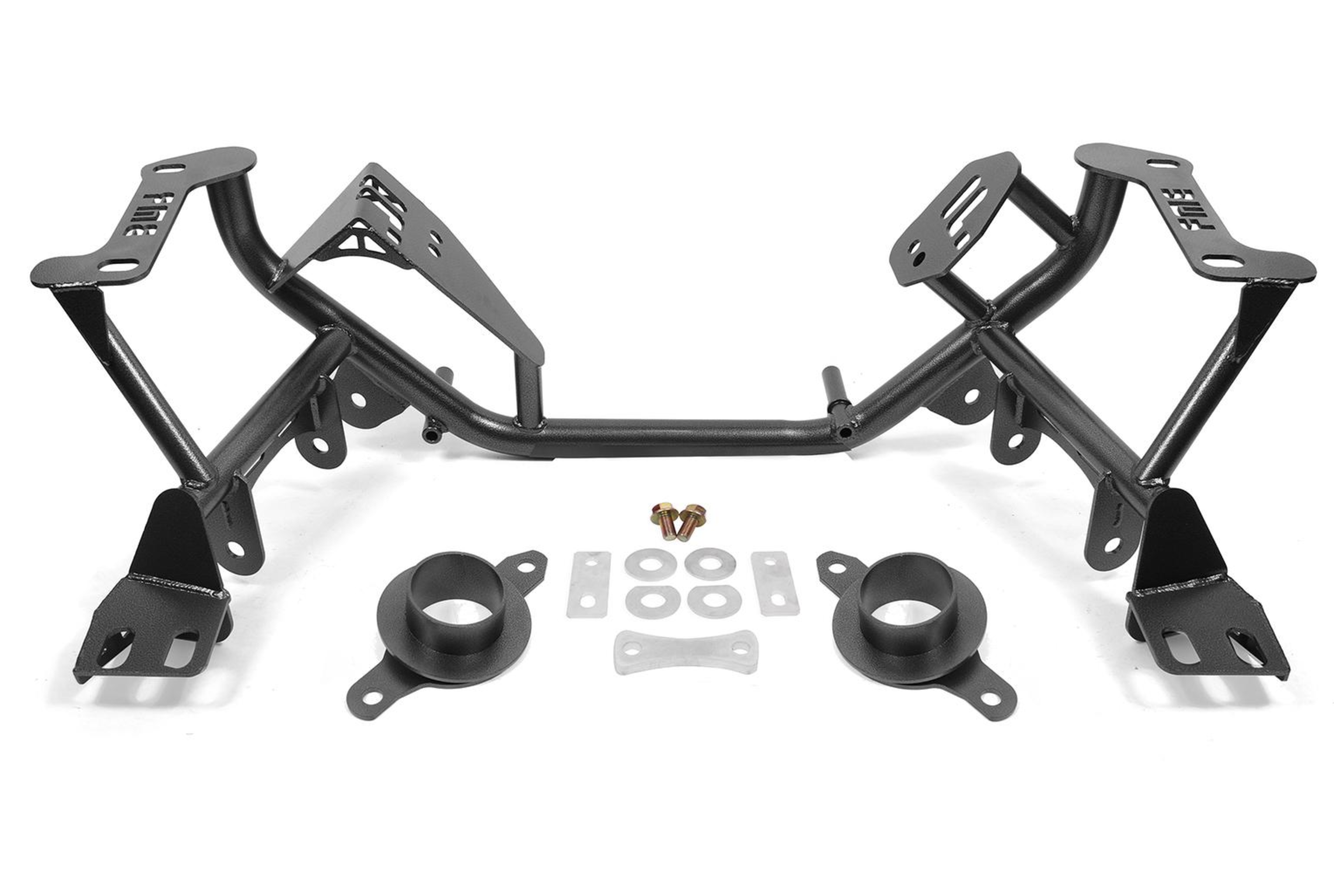 BMR K-member, with spring perches, standard version, black, 79-95 Mustang