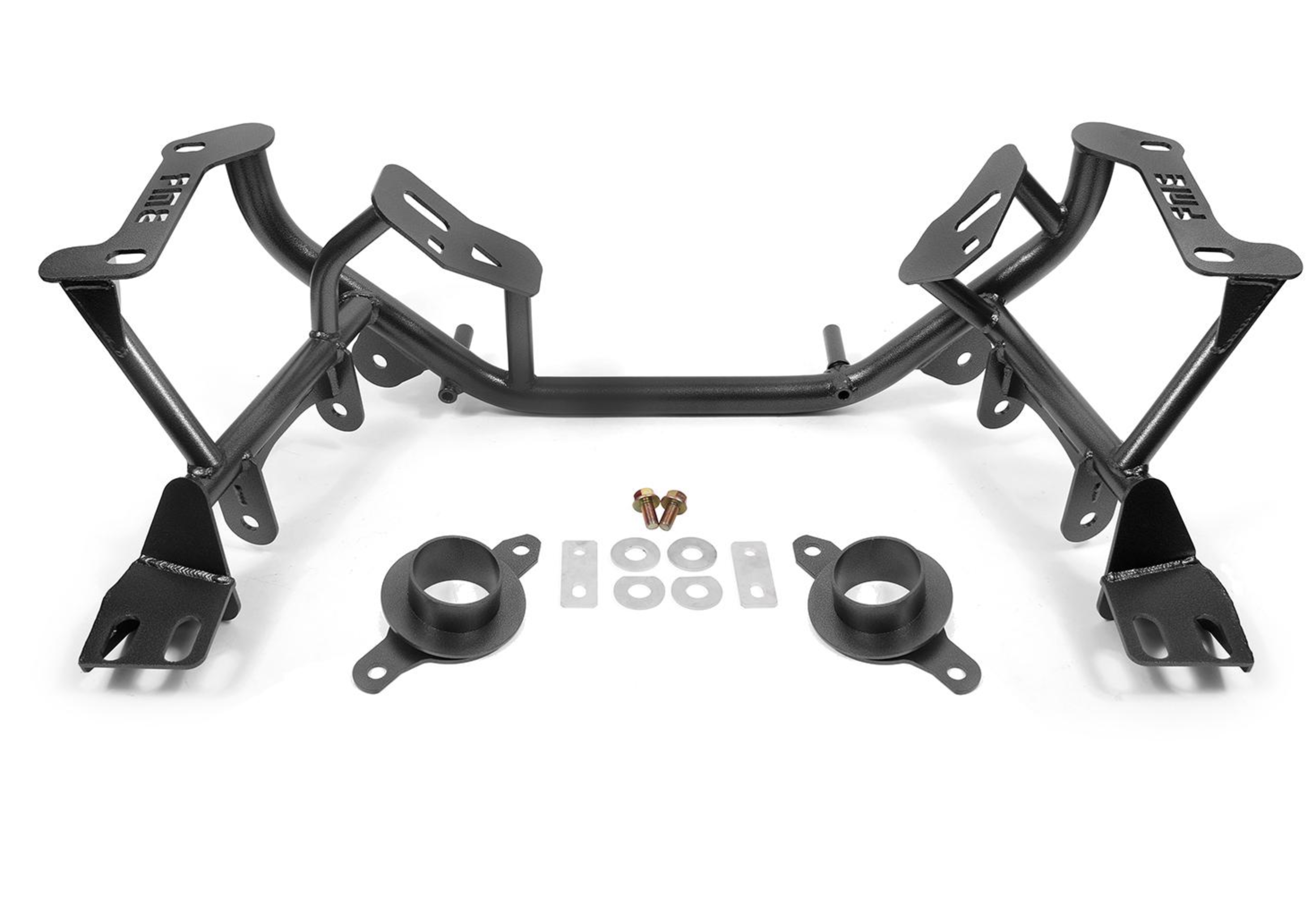 BMR K-member, with spring perches, standard version, black, 96-04 Mustang